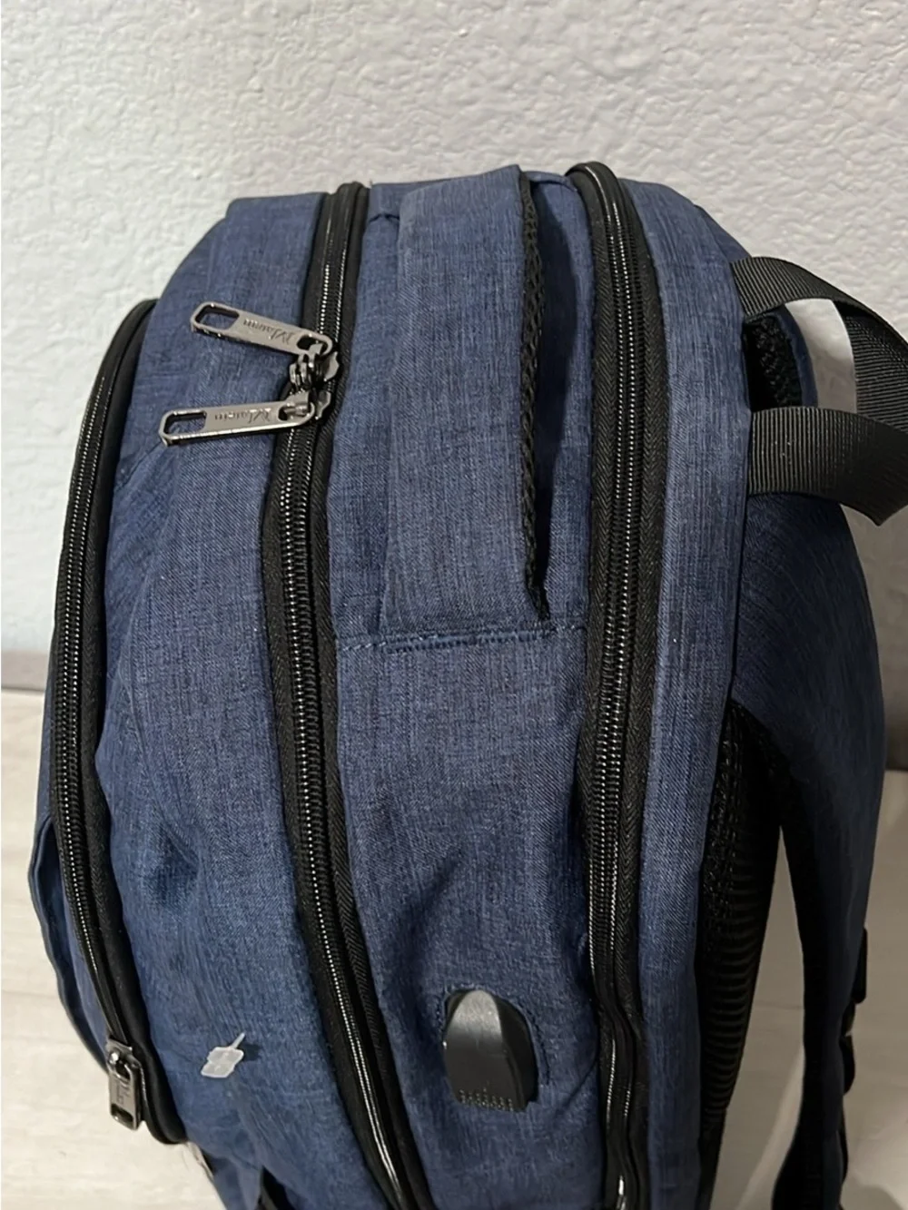 Navy Blue Men's Backpack - Durable Everyday Bag